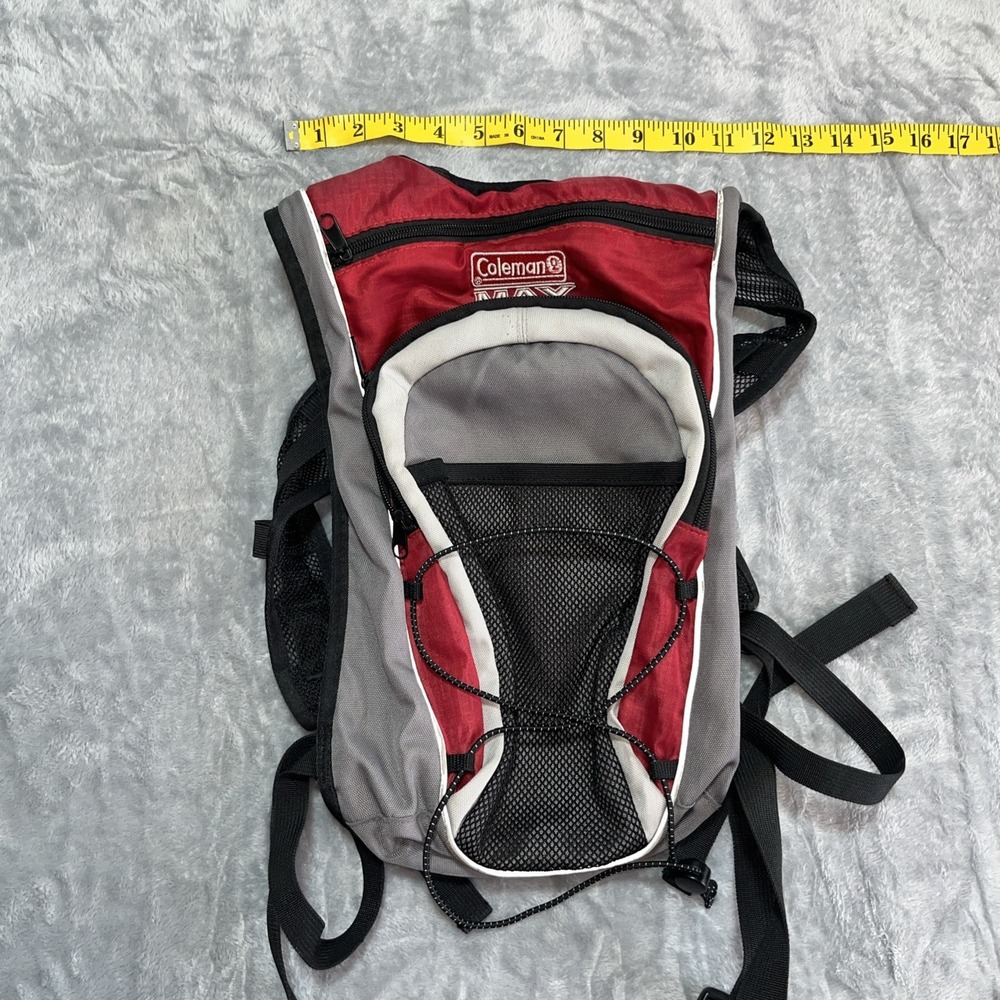 Coleman Nylon Daypack Backpack Red Small Light Adjustable Straps Hiking - Picture 8 of 9